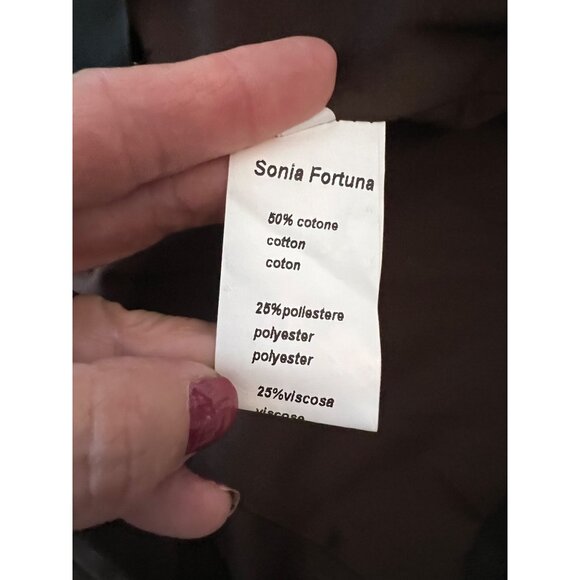Vintage Sonia Fortuna Firenze Made in Italy Womens Brown Blazer With Gold Button - Picture 10 of 11